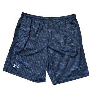 Under Armour Raid Printed Loose Shorts Men’s XXL Black Gray Athletic Logo Pocket